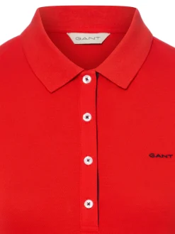 Gant Damen Poloshirt in rot - Ausschnitt: Polokragen