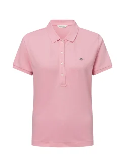 Gant Damen Poloshirt - SLIM SHEILD CAP SLEEVE in altrosa
