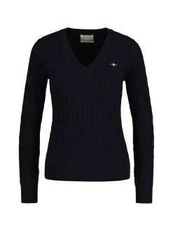 Gant Damen Strickpullover in blau - Ärmel: langarm