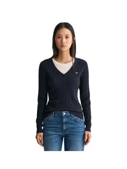 Gant Damen Strickpullover in blau - Ärmel: langarm