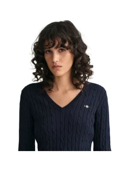 Gant Damen Strickpullover in blau - Ärmel: langarm