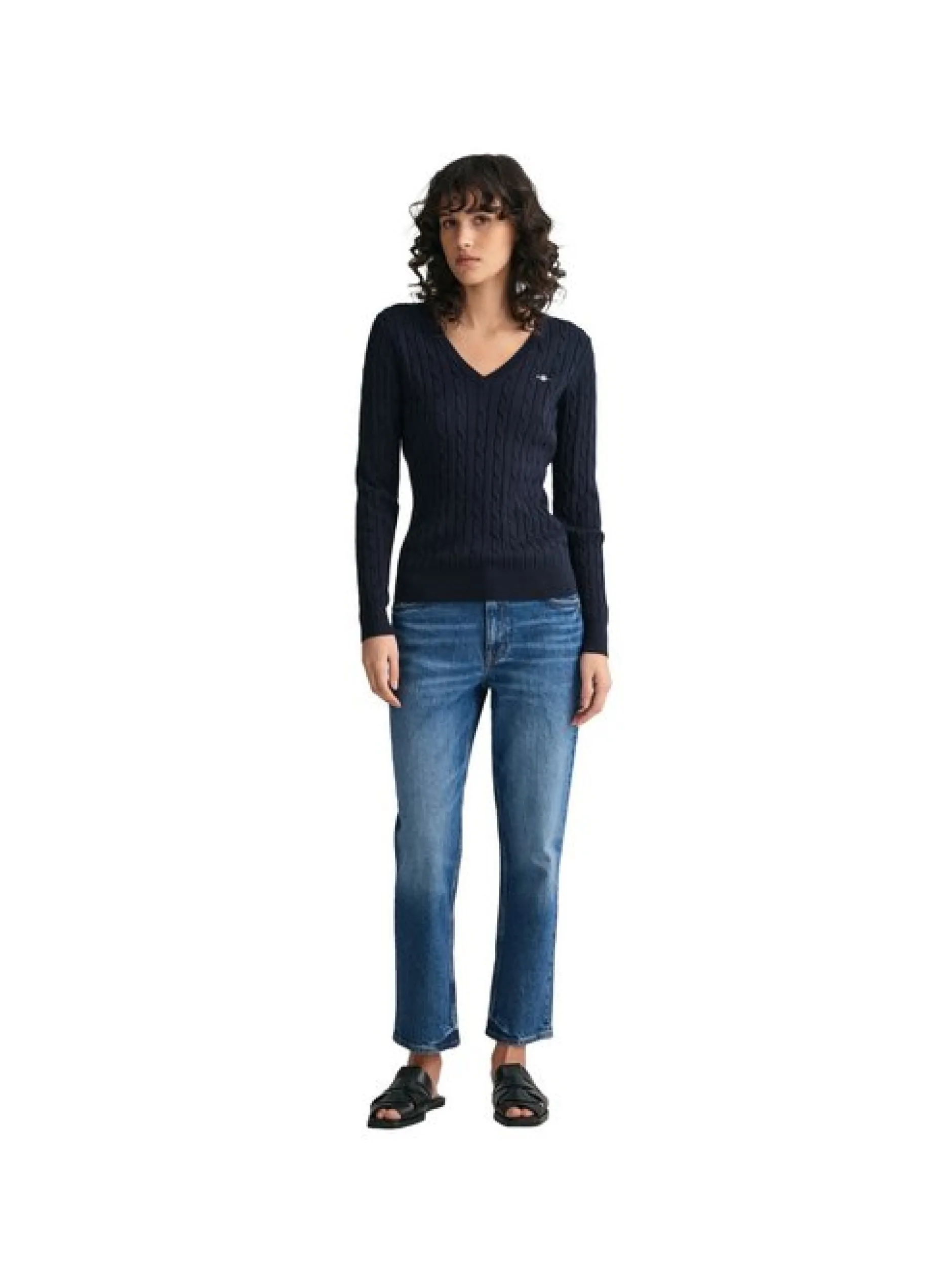 Gant Damen Strickpullover in blau - Ärmel: langarm