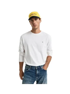 Gant Herren Longsleeve in beige - Ausschnitt: Rundhals