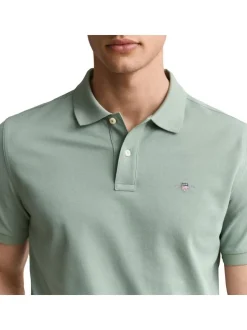 Gant Herren Poloshirt 1er Pack in grün - Ärmel: kurzarm