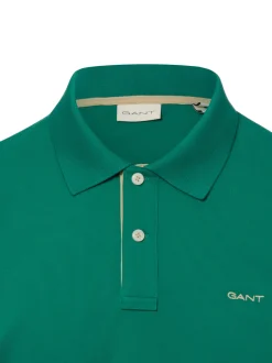 Gant Herren Poloshirt in grün - Ausschnitt: Polokragen