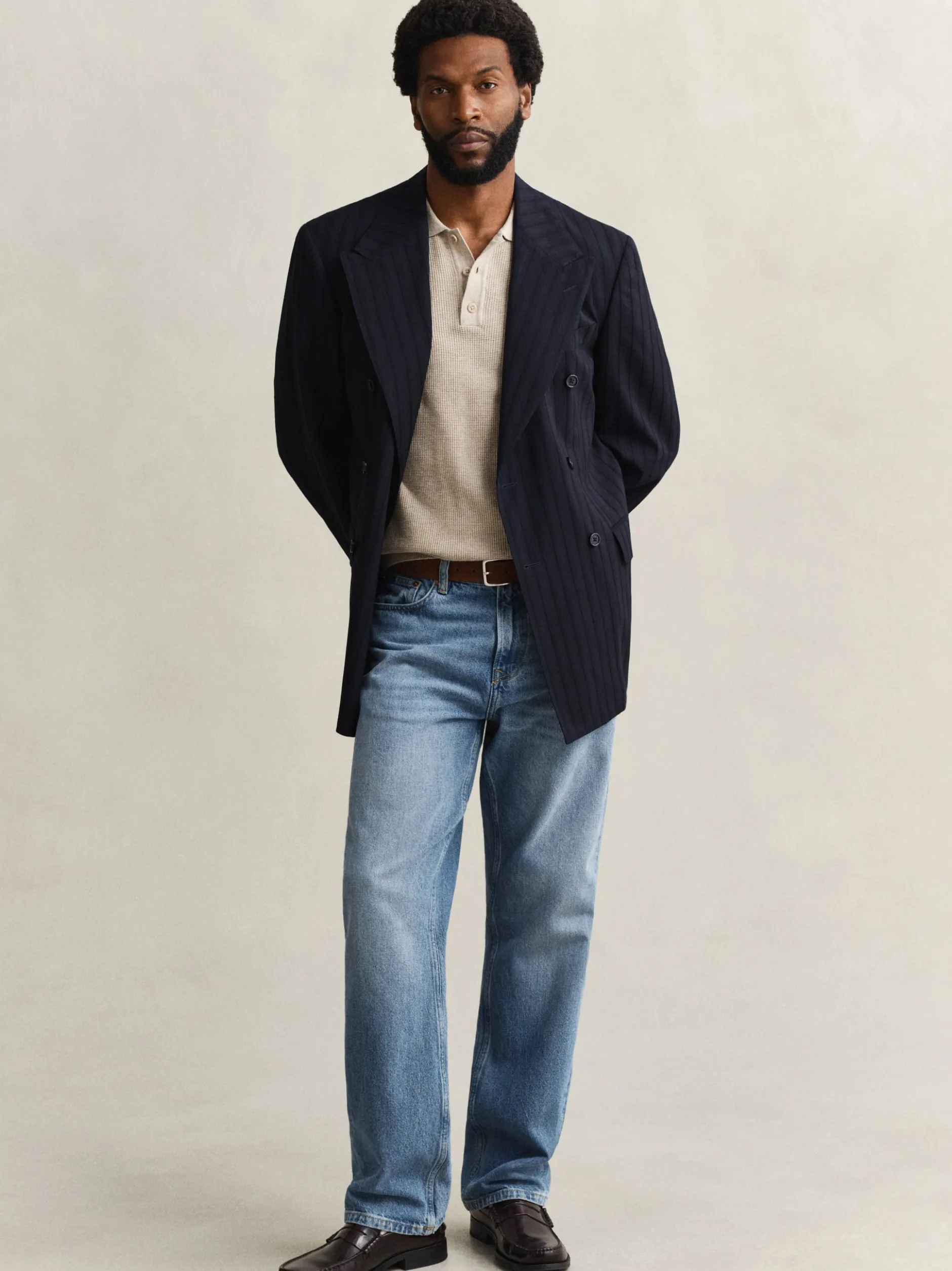 Gant Herren Poloshirt in melange - Ärmel: kurzarm