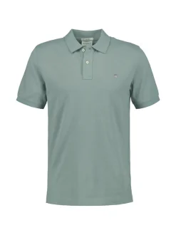 Gant Herren Poloshirt in mint - Ausschnitt: Polokragen