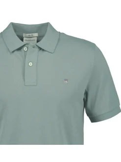 Gant Herren Poloshirt in mint - Ausschnitt: Polokragen
