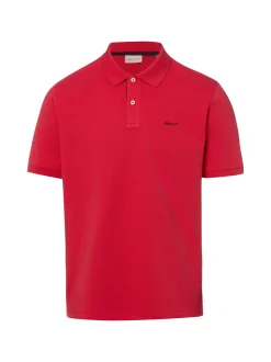 Gant Herren Poloshirt in rot - Ausschnitt: Polokragen