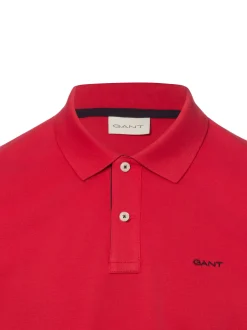 Gant Herren Poloshirt in rot - Ausschnitt: Polokragen