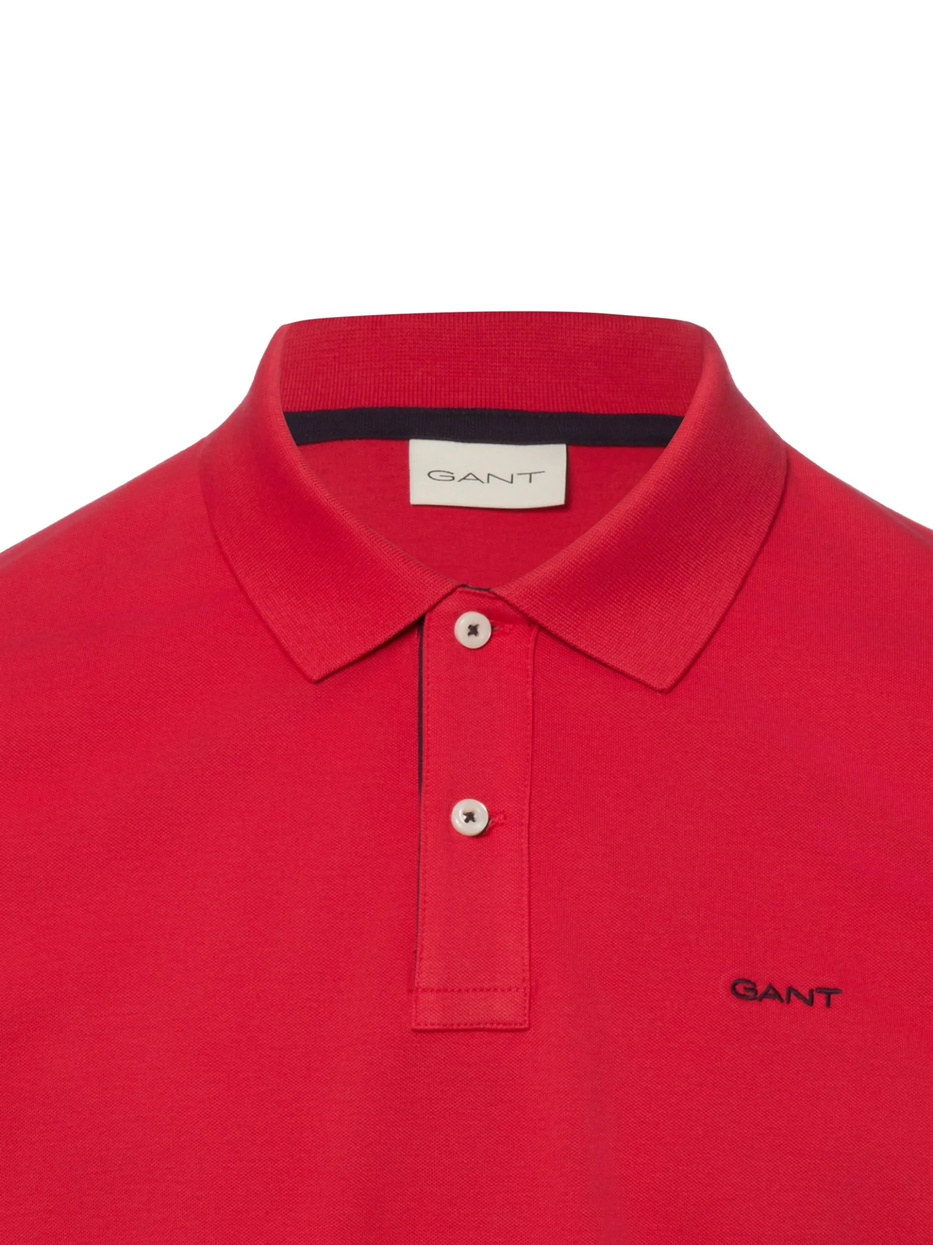Gant Herren Poloshirt in rot - Ausschnitt: Polokragen