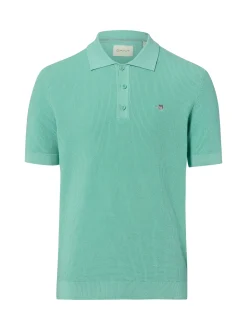 Gant Herren Poloshirt in türkis - Ausschnitt: Polokragen