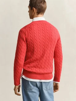 Gant Herren Pullover in rot - Ausschnitt: Rundhals