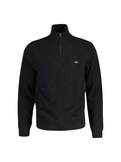 Gant Herren Strickjacke in anthrazit - Ärmel: langarm