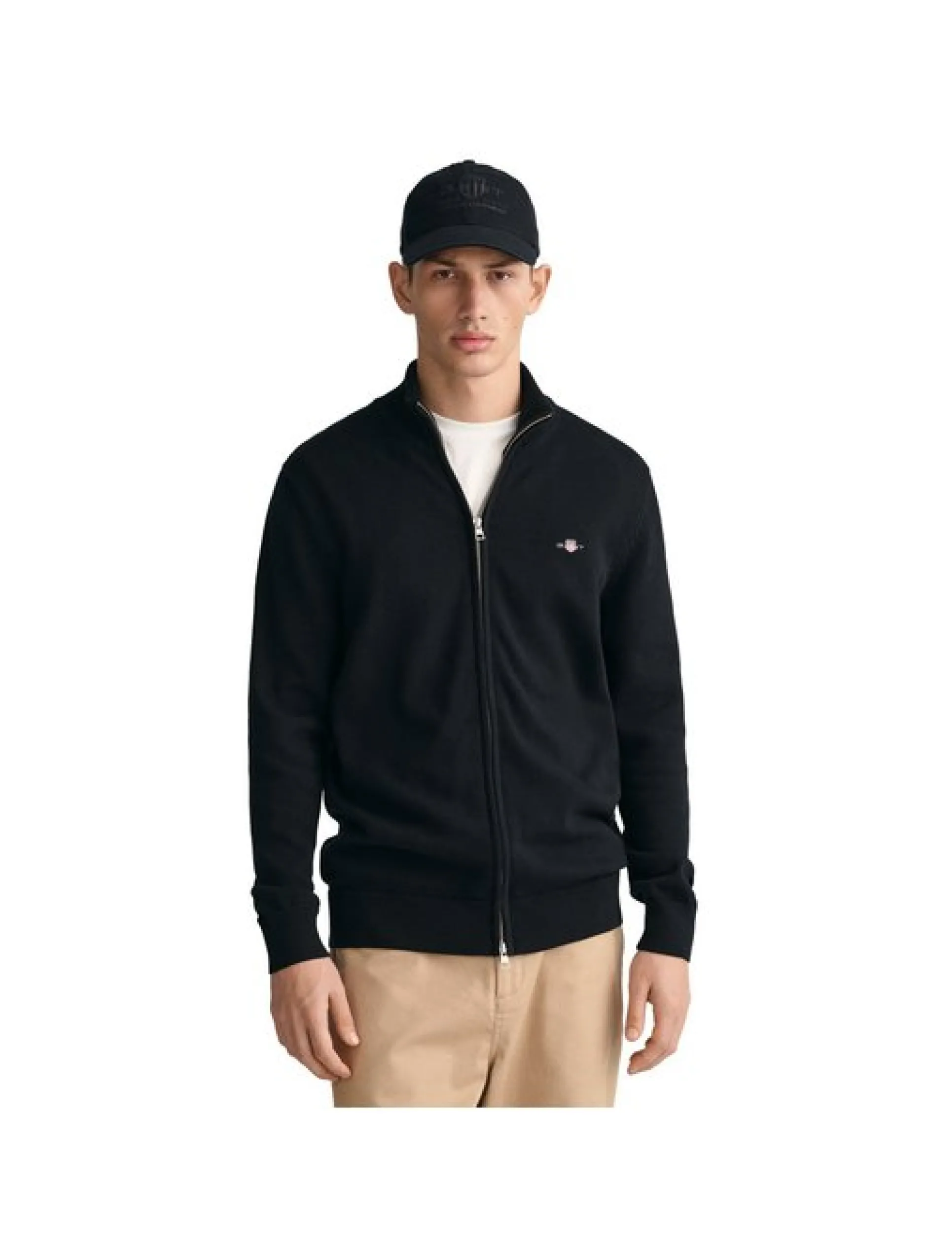 Gant Herren Strickjacke in schwarz - Ärmel: langarm
