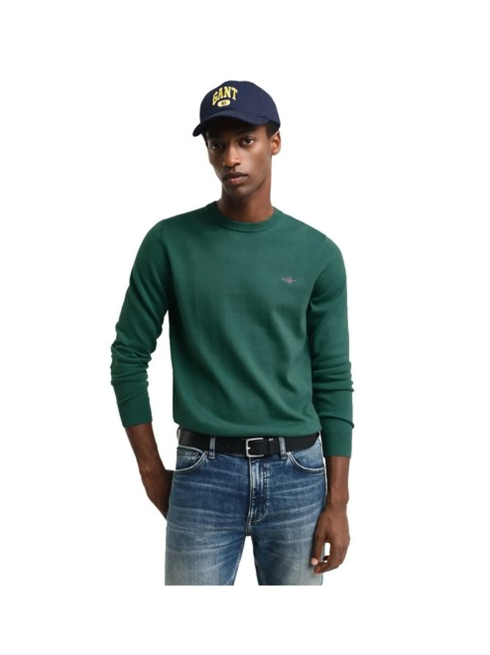 Gant Herren Strickpullover in grün - Ärmel: langarm