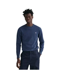Gant Herren Strickpullover in blau - Ärmel: langarm