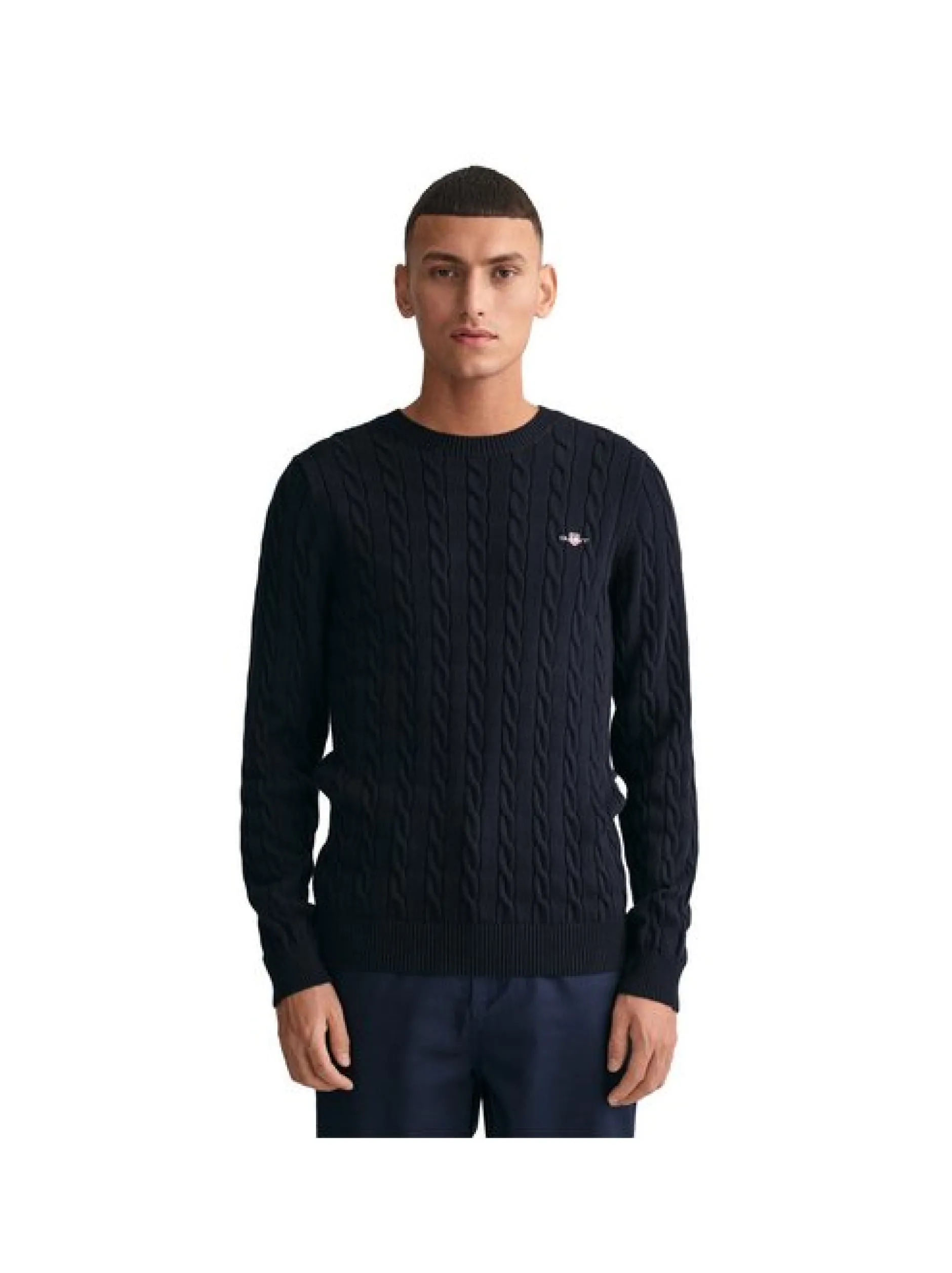 Gant Herren Strickpullover in blau - Ärmel: langarm