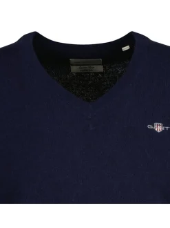 Gant Herren Strickpullover in blau - Ärmel: langarm
