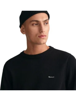 Gant Herren Strickpullover in schwarz - Ärmel: langarm