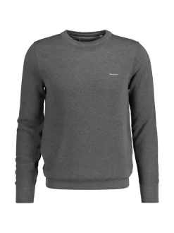 Gant Herren Strickpullover in grau - Ärmel: langarm