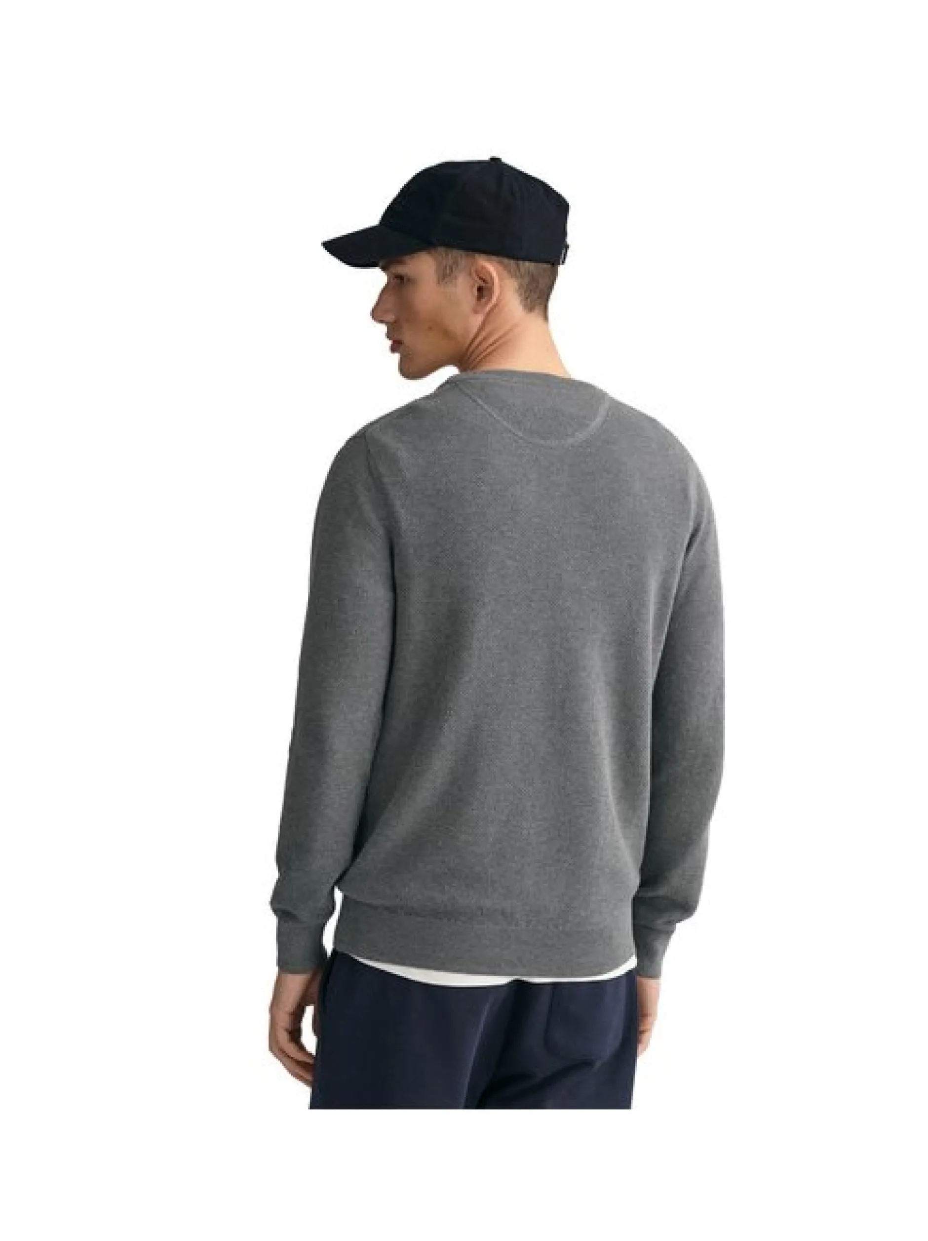 Gant Herren Strickpullover in grau - Ärmel: langarm