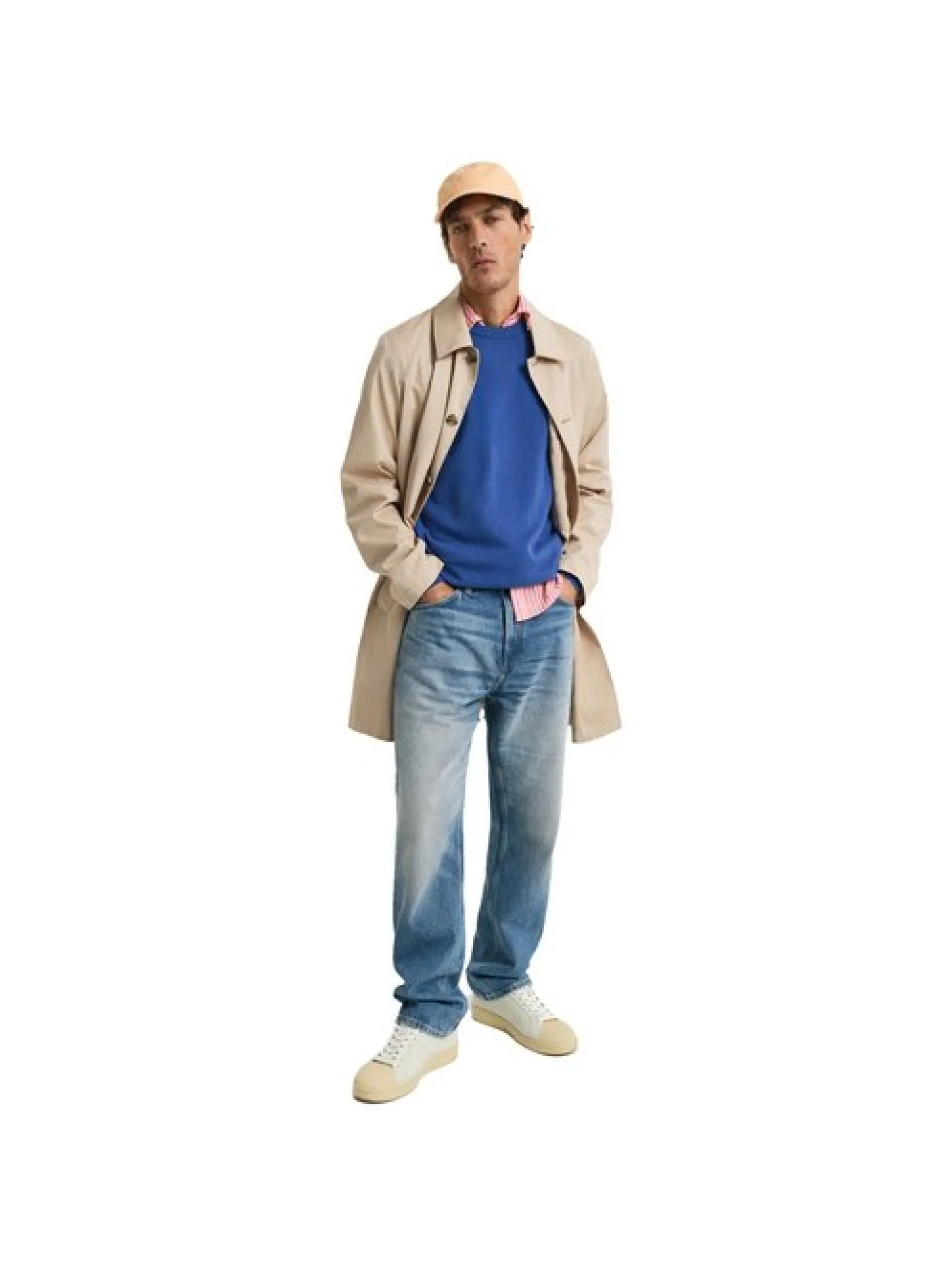 Gant Herren Strickpullover in blau - Ärmel: langarm