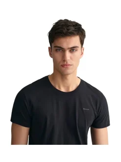 Gant Herren T-Shirt 4er Pack in schwarz - Ärmel: kurzarm
