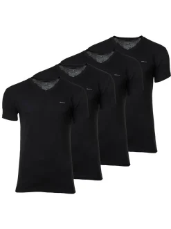 Gant Herren T-Shirt 4er Pack in schwarz - Ärmel: kurzarm