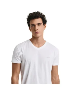 Gant Herren T-Shirt 4er Pack in weiß - Ärmel: kurzarm
