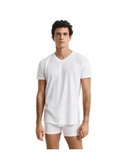 Gant Herren T-Shirt 4er Pack in weiß - Ärmel: kurzarm