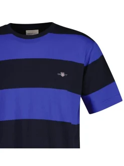 Gant Herren T-Shirt in blau - Ausschnitt: Rundhals
