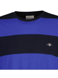 Gant Herren T-Shirt in blau - Ausschnitt: Rundhals