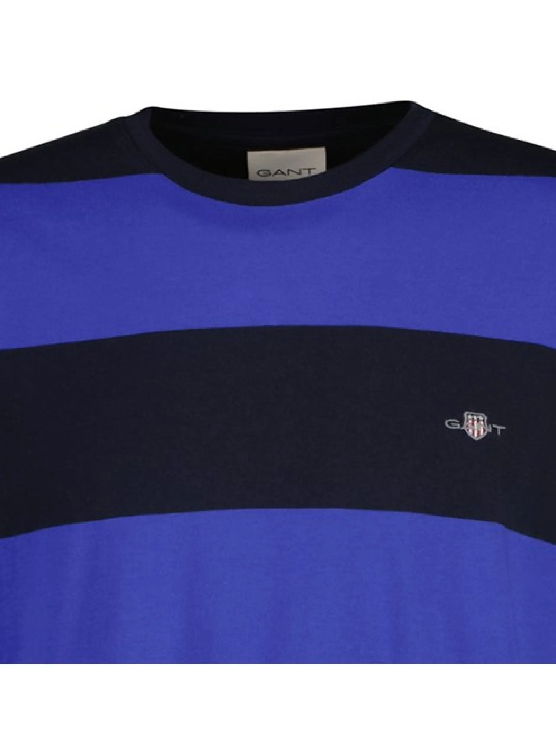 Gant Herren T-Shirt in blau - Ausschnitt: Rundhals