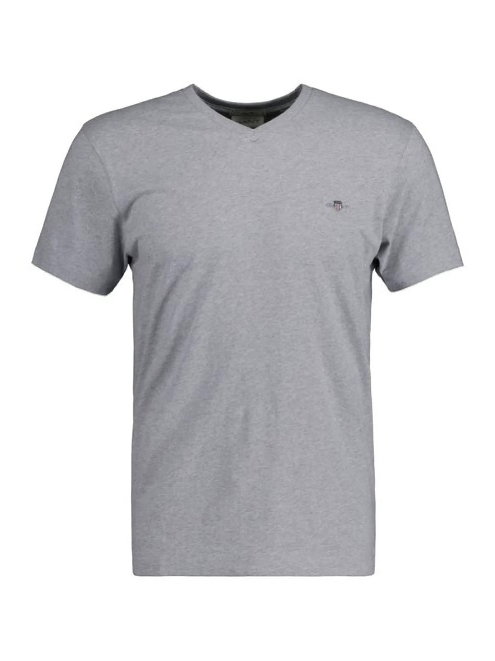 Gant Herren T-Shirt in grau - Ausschnitt: V-Ausschnitt