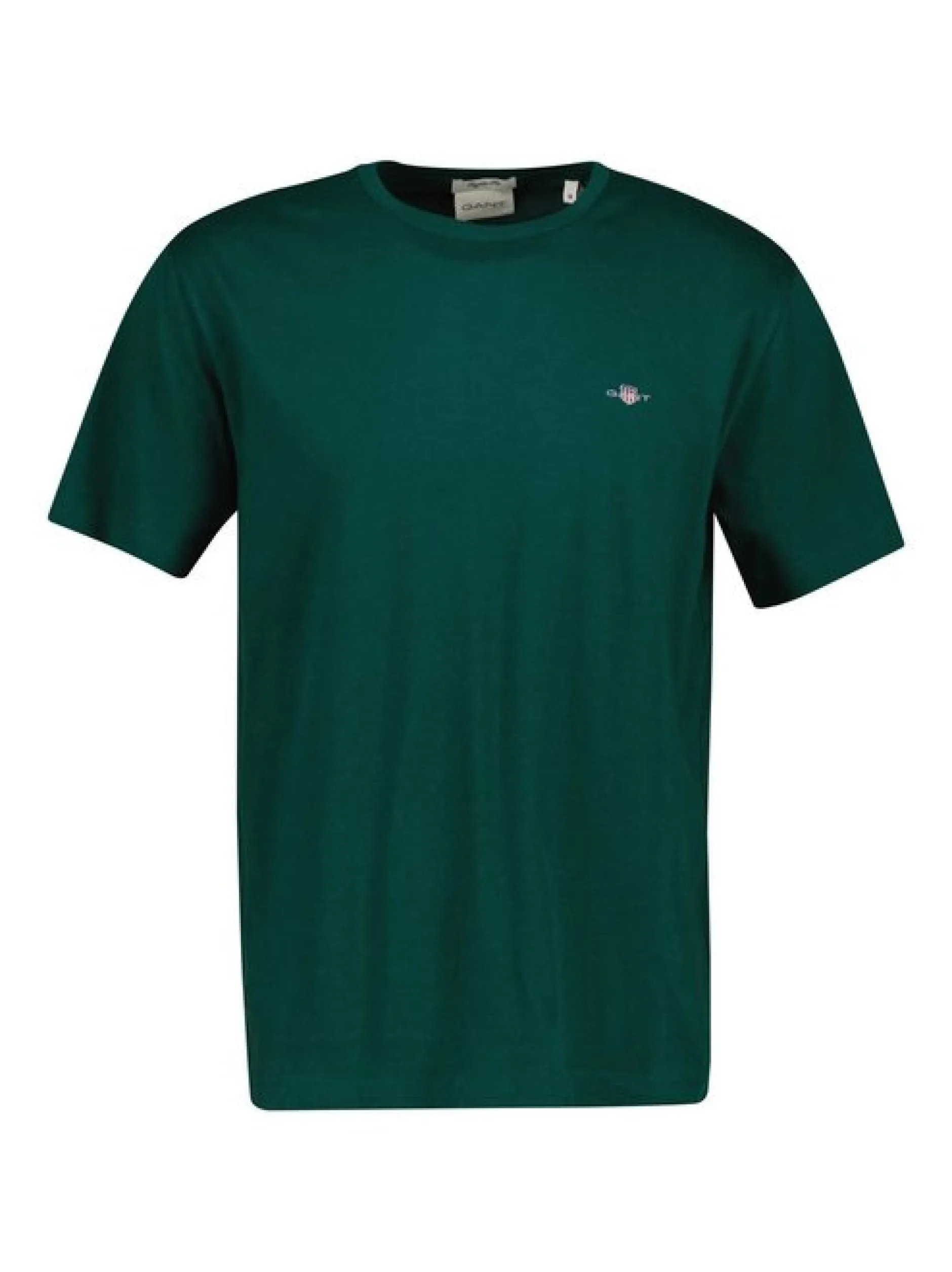 Gant Herren T-Shirt in grün - Ausschnitt: Rundhals