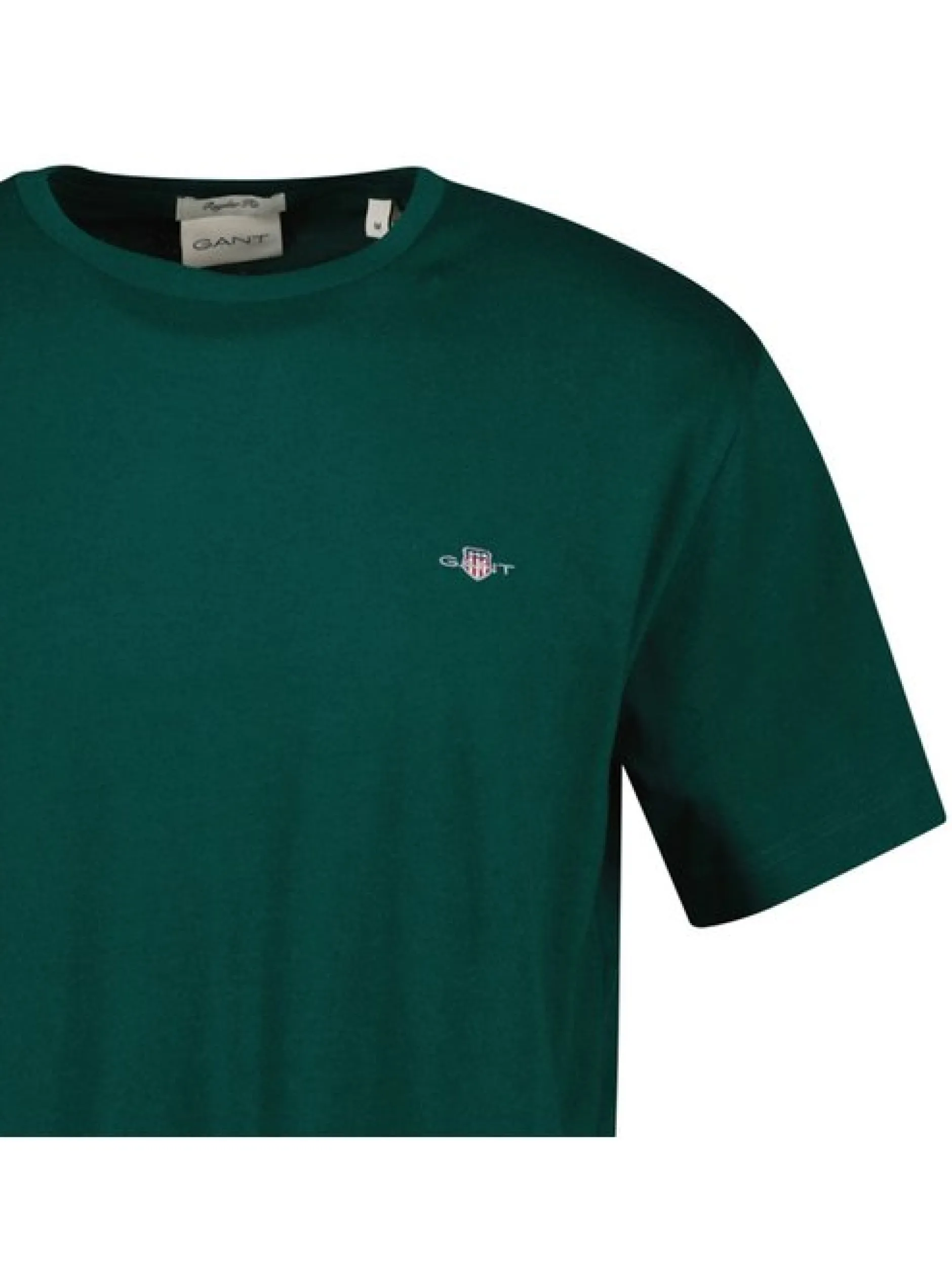 Gant Herren T-Shirt in grün - Ausschnitt: Rundhals