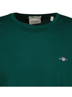 Gant Herren T-Shirt in grün - Ausschnitt: Rundhals