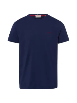 Gant Herren T-Shirt in indigo - Ausschnitt: Rundhals