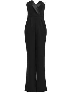 Goddiva Damen Jumpsuit in schwarz