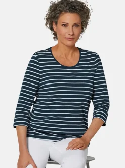 Goldner Damen 3/4-Arm-Shirts in marine - Ärmel: 3/4 Arm