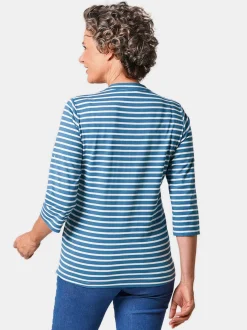 Goldner Damen 3/4-Arm-Shirts in royal - Ärmel: 3/4 Arm