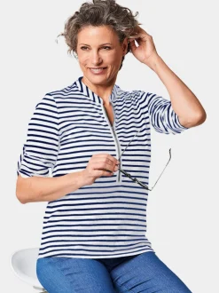 Goldner Damen 3/4-Arm-Shirts in weiß - Ärmel: 3/4 Arm