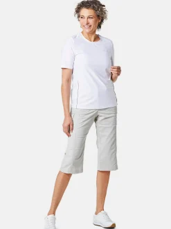 Goldner Damen Basic Shirts in weiß - Ärmel: Halbarm