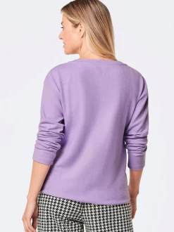 Goldner Damen Basic Shirts - Kurzgröße in flieder