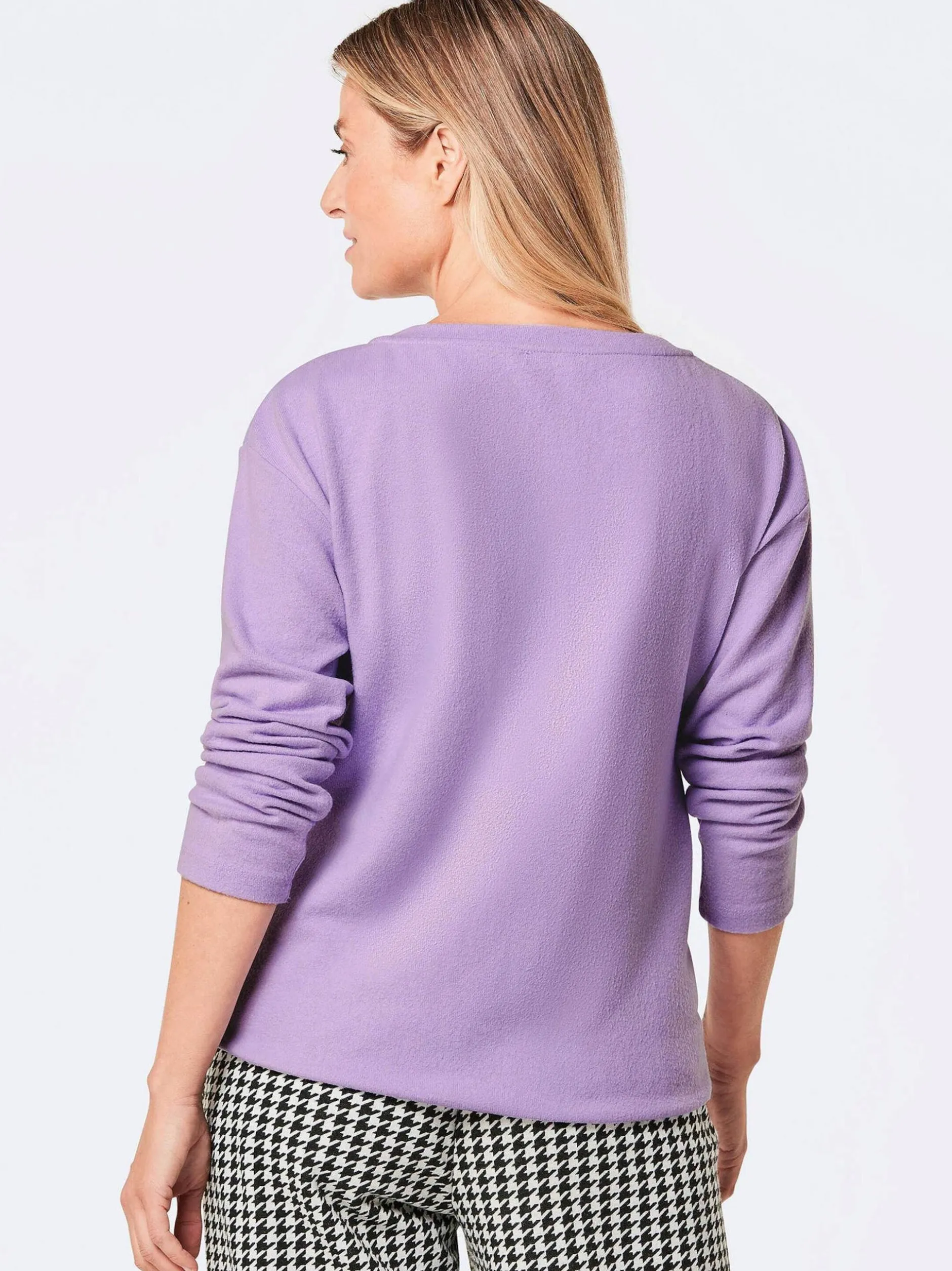 Goldner Damen Basic Shirts - Kurzgröße in flieder