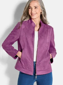 Goldner Damen Übergangsjacken in aubergine