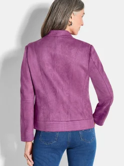 Goldner Damen Übergangsjacken in aubergine
