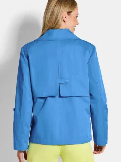 Goldner Damen Blazer - Kurzgröße in blau