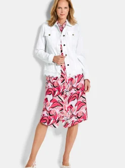 Goldner Damen Blazer - Kurzgröße in weiß